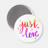 Aimant Aimer l'aimant rond de 2¼ pouces (Recto/Verso)