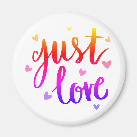 Aimant Aimer l'aimant rond de 2¼ pouces (Devant)