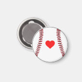 Aimant Aimer le baseball (Recto/Verso)