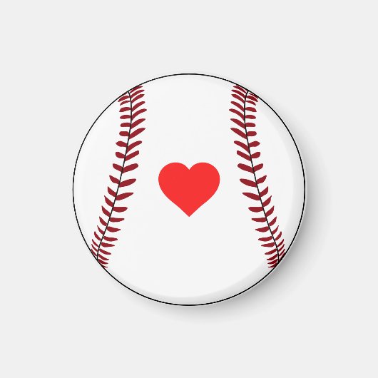 Aimant Aimer le baseball (Devant)