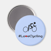 Aimant Aimer légende cyclable bleu (Recto/Verso)