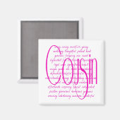 Aimant Aimer les mots pour un cousin (Recto/Verso)