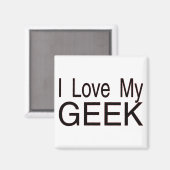 Aimant Aimer mon Geek (Recto/Verso)