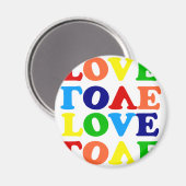 Aimant Aimer Rainbow Alphabet Soupe Valentine (Recto/Verso)