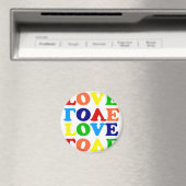 Aimant Aimer Rainbow Alphabet Soupe Valentine (In Situ (Lave-vaisselle))