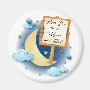Aimant Aimez-vous à la Lune et retour