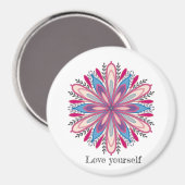 Aimant Aimez-vous Mandala Flowers (Recto/Verso)