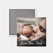 Aimant Aimez-vous, papa, père et bébé Photo (Recto/Verso)