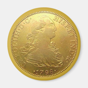 Aimant Aimon de Doubloon d'or espagnol Faux