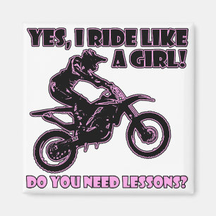 Aimant Aimons comme une Fille Moto Cross Moto Tout Terrai