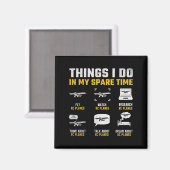 Aimant Aircraft Rc Plane Airplane Men Things I Do In My S (Recto/Verso)