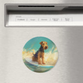 Aimant Airedale Beach Surf Peinture (In Situ (Lave-vaisselle))