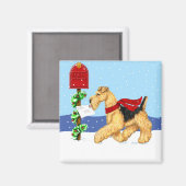 Aimant Airedale Christmas Dale Mail (Recto/Verso)