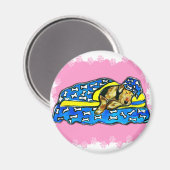 Aimant Airedale rose dormant (Recto/Verso)