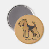 Aimant airedale terrier (Recto/Verso)