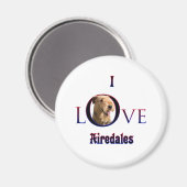 Aimant Airedale Terrier I Love (Recto/Verso)