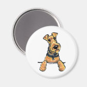 Aimant Airedale Terrier Line Art (Recto/Verso)