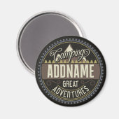 Aimant AJOUT Personnalisé Family Camp Trip Camping Réunio (Recto/Verso)