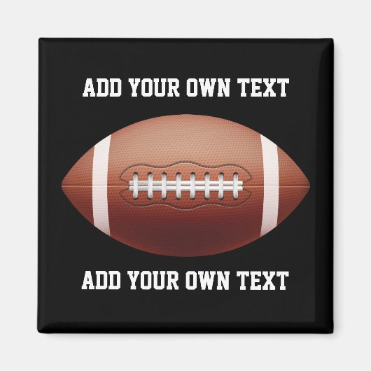 Aimant Ajouter du texte sur l'oreiller de football (Devant)