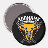 Aimant AJOUTER NOM Hunter Elk Crâne Gros Antlers Chasse a (Recto/Verso)