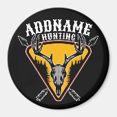 Aimant AJOUTER NOM Hunter Elk Crâne Gros Antlers Chasse a (Devant)