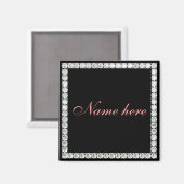 Aimant Ajouter un diamant personnalisable par nom (Recto/Verso)