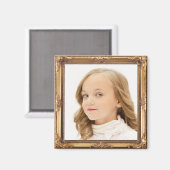 Aimant Ajouter votre image personnalisée image or (Recto/Verso)