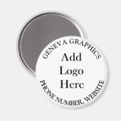 Aimant Ajouter votre logo et vos informations professionn (Recto/Verso)