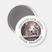Aimant Ajouter votre photo - Mémorial pour animaux de com (Recto/Verso)
