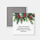 Aimant Ajouter votre propre devis Noël Botanique Floral (Recto/Verso)