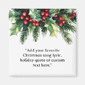 Aimant Ajouter votre propre devis Noël Botanique Floral (Devant)