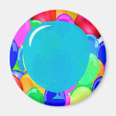 Aimant Ajouter votre texte au ballon (Devant)