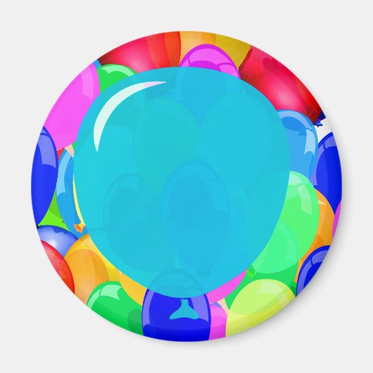 Aimant Ajouter votre texte au ballon (Devant)