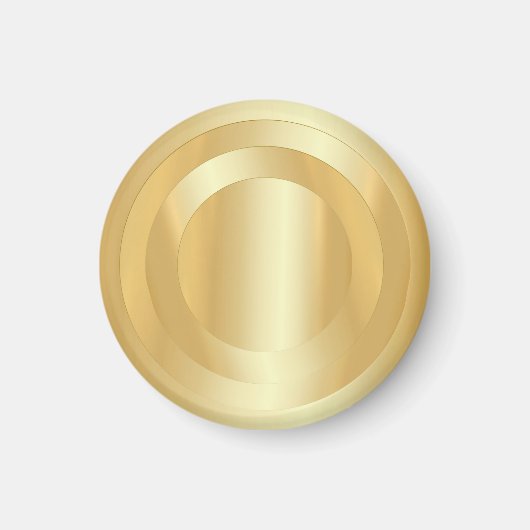 Aimant Ajouter Votre Texte Personnalisé Gold Look Modèle (Devant)