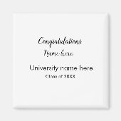 Aimant ajouter votre texte simple diplôme ajouter le nom (Devant)