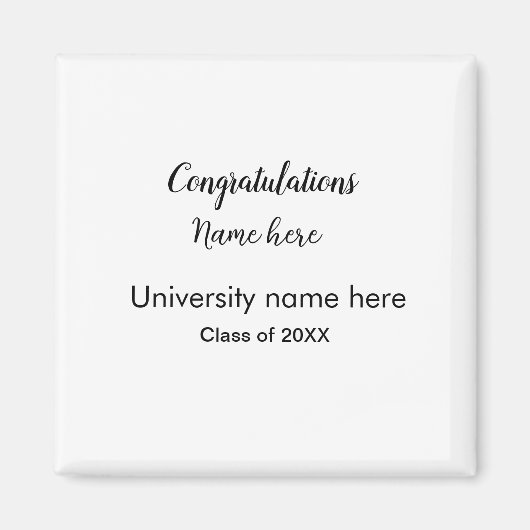 Aimant ajouter votre texte simple diplôme ajouter le nom (Devant)