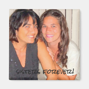 Aimant Ajoutez vos soeurs mignonnes de photo pour