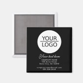 Aimant Ajoutez votre logo avec promotion de texte personn (Recto/Verso)