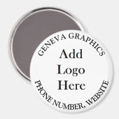 Aimant Ajoutez votre logo et vos informations professionn (Recto/Verso)