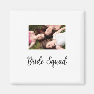Aimant Ajoutez votre nom photo bridesmaid squad marié par