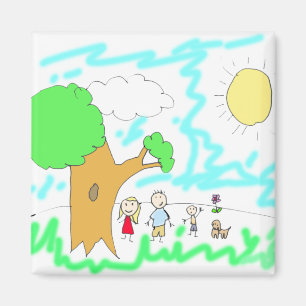 Aimant Ajoutez votre oeuvre pour enfants à cette oeuvre