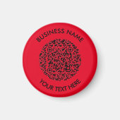 Aimant Ajoutez votre propre balayage QR Code minimum simp (Devant)