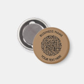 Aimant Ajoutez votre propre balayage QR de code rond Mini (Recto/Verso)