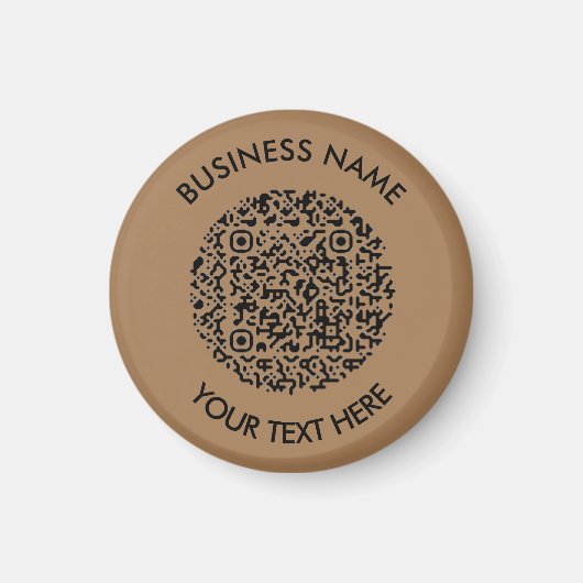 Aimant Ajoutez votre propre balayage QR de code rond Mini (Devant)