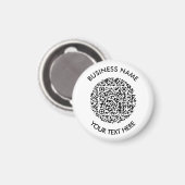 Aimant Ajoutez votre propre balayage QR de code rond Mini (Recto/Verso)