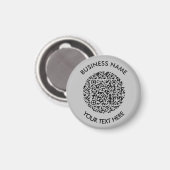 Aimant Ajoutez votre propre balayage QR de code rond Mini (Recto/Verso)