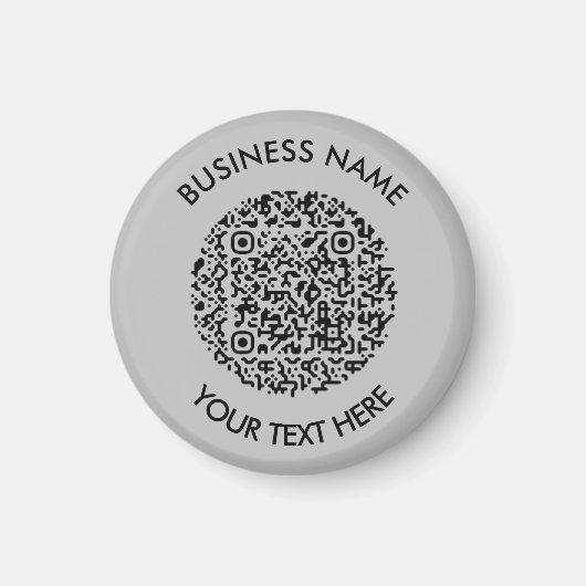 Aimant Ajoutez votre propre balayage QR de code rond Mini (Devant)