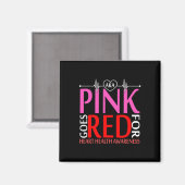 Aimant Aka Rose devient rouge pour la sensibilisation à l (Recto/Verso)