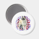 Aimant Akita Patriot (Recto/Verso)