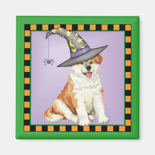 Aimant Akita Witch (Devant)